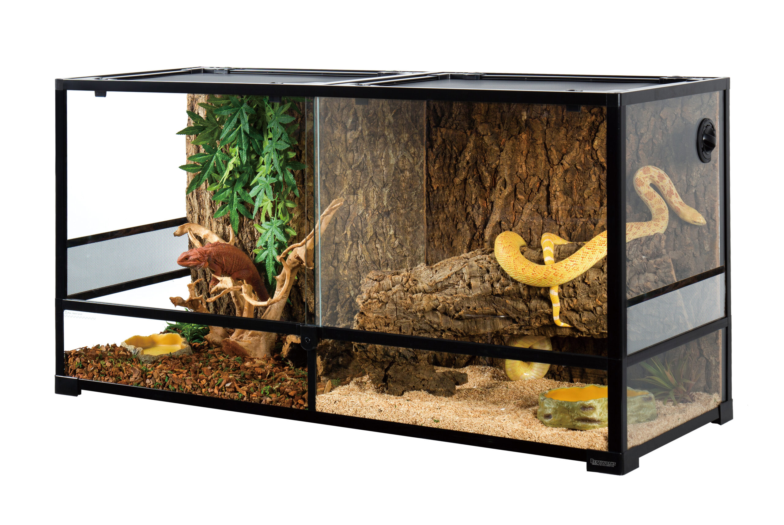 17842749361071687656.jpg ReptiWorks Flat Packed Reptile Glass Terrariums-Sliding Doors 1200X450X600Mm With Removable Divider - Image 1