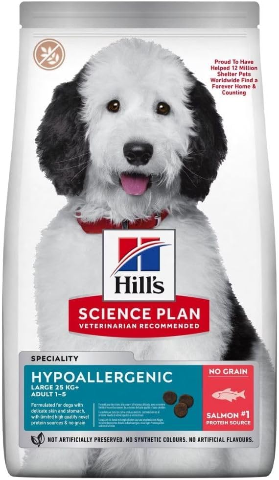17846516811613958521.jpg Hillâs Science Plan Hypoallergenic Large Breed Adult Dry Dog Food with Salmon 12kg - Image 1