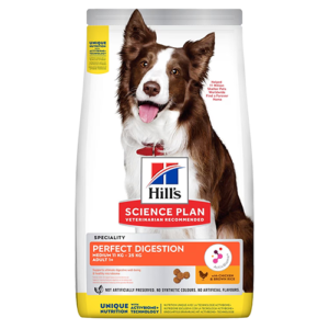 Hillâs Science Plan Perfect Digestion Medium Adult 1+ Dog Food with Chicken and Brown Rice 2.5kg
