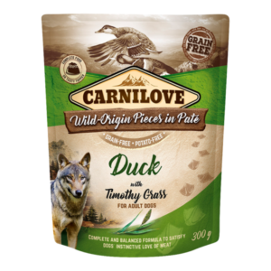 Carnilove Duck with Timothy Grass for Adult Dogs (Wet Food Pouches) 300g