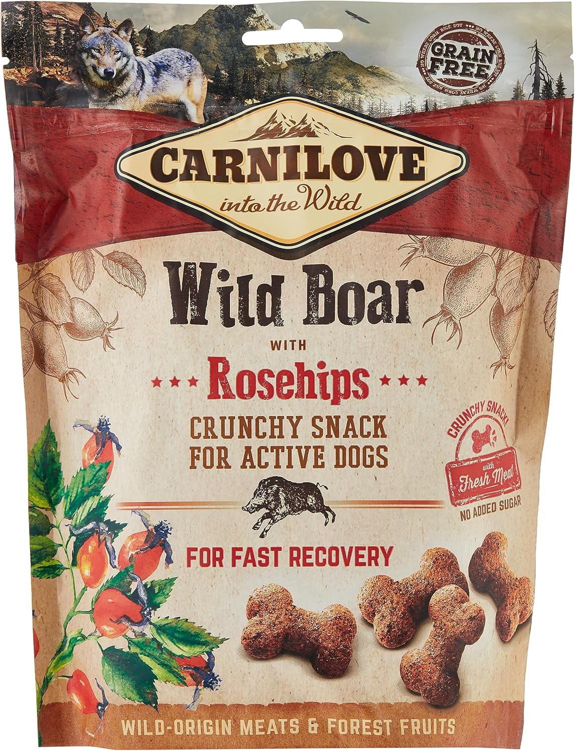 17846944631934006059.jpg Carnilove Wild Boar with Rosehips Crunchy Snack for Dogs 200g - Image 1