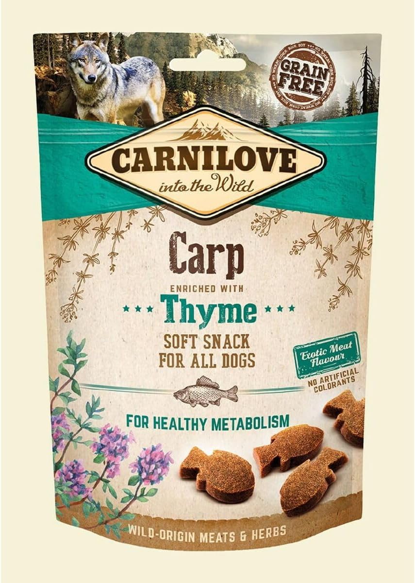17846944691675544374.jpg Carnilove Carp enriched with Thyme Soft Snack for Dogs 200g - Image 1