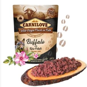 Carnilove Buffalo with Rose Blossom for Adult Dogs (Wet Food Pouches) 300g