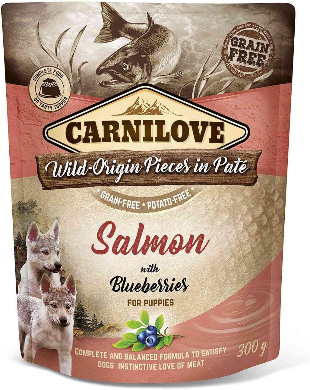 17846944802070827777.jpg Carnilove Salmon with Blueberries for Puppies (Wet Food Pouches) 300g - Image 1