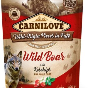 Carnilove Wild Boar with Rosehip for Adult Dogs (Wet Food Pouches) 300g
