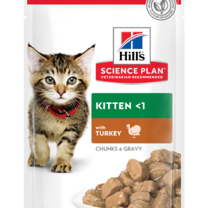 Hill's Science Plan Tender Chunks in Gravy Kitten Turkey Pouches - 85g
