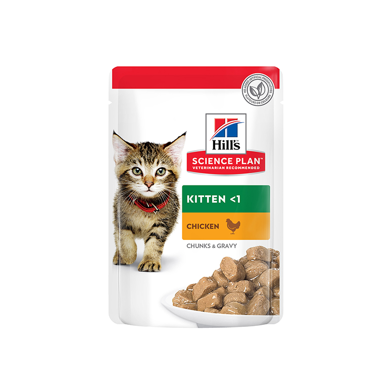 1784701745340529712.jpg Hill's Science Plan Tender Chunks in Gravy Kitten Chicken Pouches - 85g - Image 1
