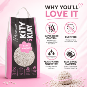Kitty Klay Bentonite Clumping Cat Litter - Baby Powder 5L