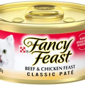 Fancy Feast Adult Classic PatÃ© Beef & Chicken Feast Gourmet Wet Cat Food 85g