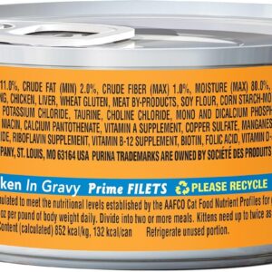 Purina Friskies Prime Fillet Cat Wet Food Chicken 55oz - Pack of 24