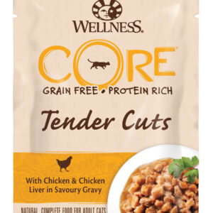 Wellness Core Tender Cuts Chicken and chicken Liver Adult Cat 85g