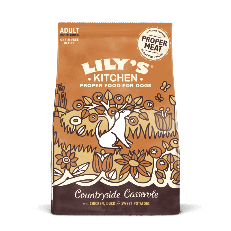 17851427071402846364.png Lily's Kitchen Countryside Casserole with Chicken, Duck & Sweet Potatoes Adult Dry Dog Food (1kg) - Image 1