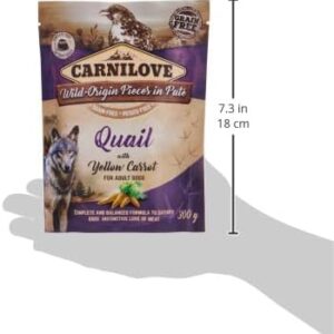 Carnilove Quail with Yellow Carrot for Adult Dogs (Wet Food Pouches) 300g