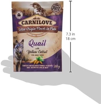 1785145077379867084.jpg Carnilove Quail with Yellow Carrot for Adult Dogs (Wet Food Pouches) 300g - Image 1