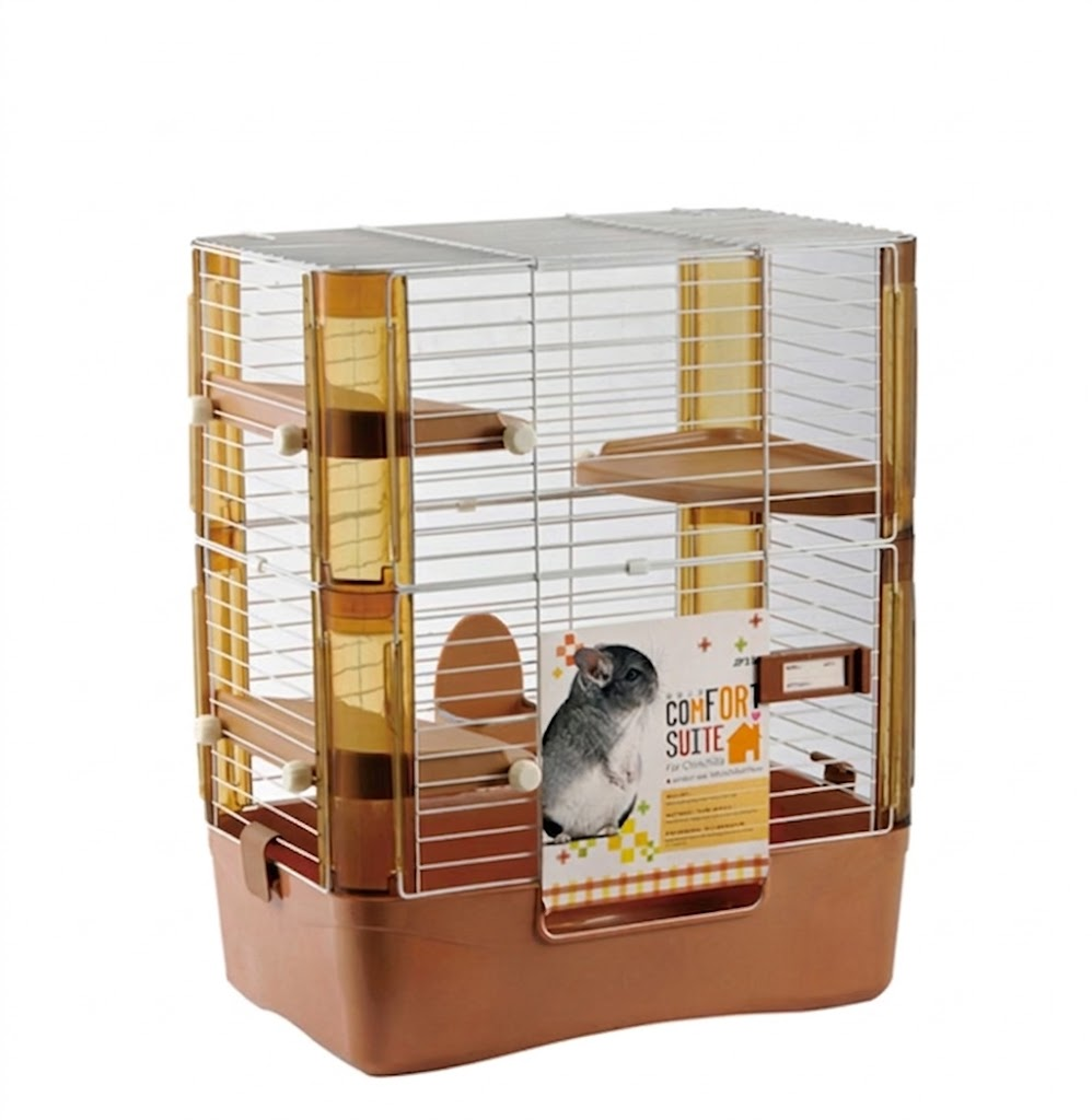 1785147202830664556.png Jolly JP186 Comfort Suite for Chinchilla â Premium Multi-Level Cage with Acrylic Side Panels | 63cm Compact Chinchilla Habitat with Wooden Platforms & Innovative Lock - Image 1