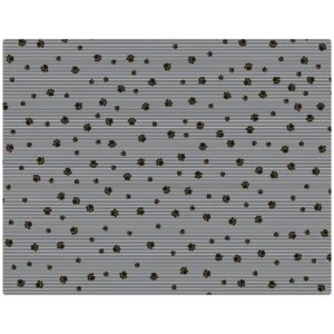 Drymate Cat Litter Mats GREY STRIPE - BLACK PAW 28 X 36 Inch - 71 Cms X 91 Cms