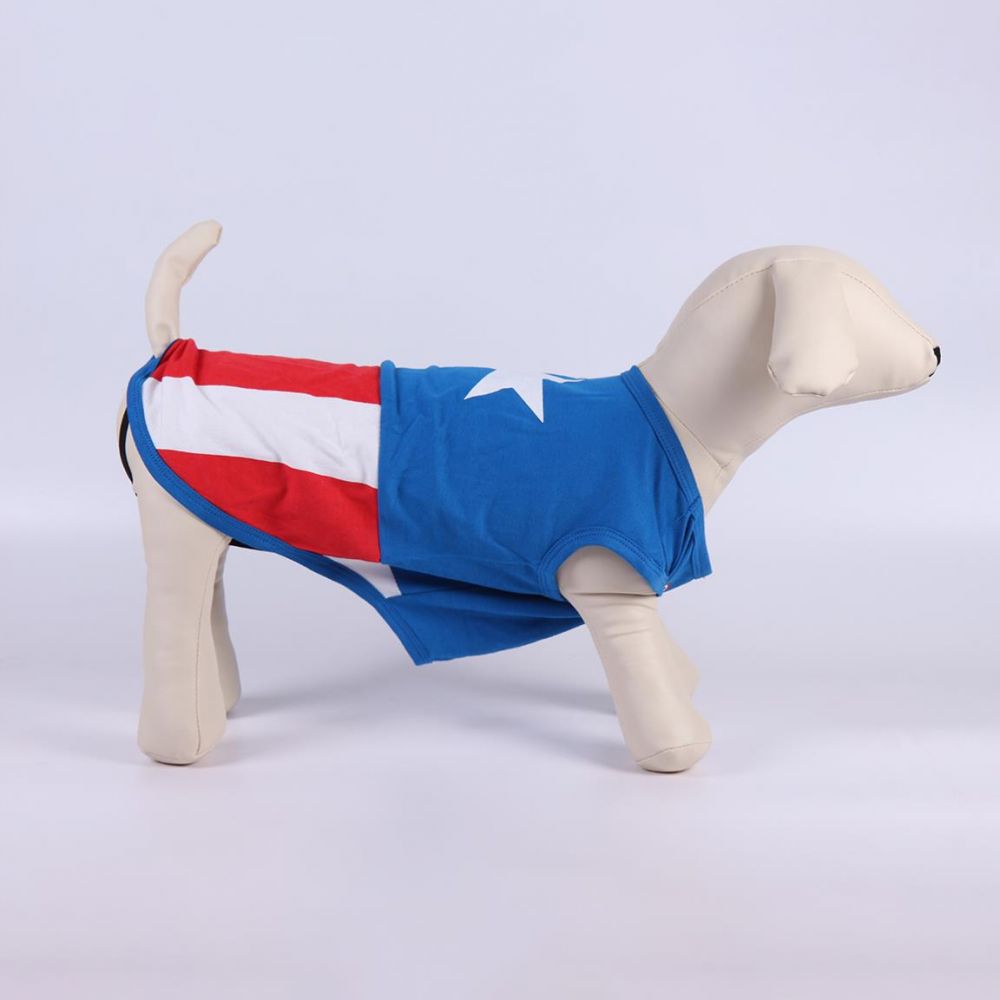 17855713461658904146.jpg Dog T-Shirt Single Jersey Avengers Capitan America - Medium - Image 1