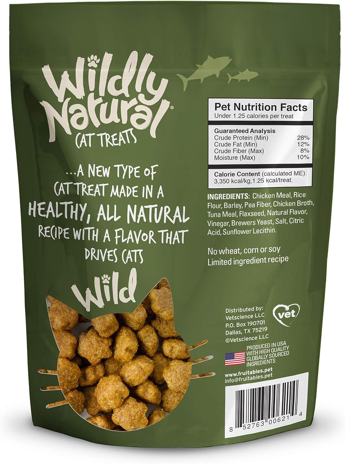 17860134011139526462.jpg Fruitables Wildly Natural Cat Treats - Tuna Flavor (71G) - Image 1