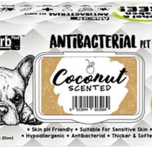 Absolute Pet Absorb Plus Antibacterial Pet Wipes Coconut 80 sheets -(1Box 12pcs)