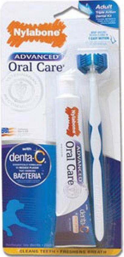 2-4.jpg Nylabone Advanced Oral Care Triple Action Dog Dental Kit One Size - Image 1