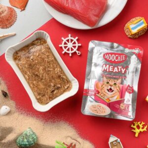 Moochie Cat Food Tuna & Bonito Recipe in Jelly Pouch 70g