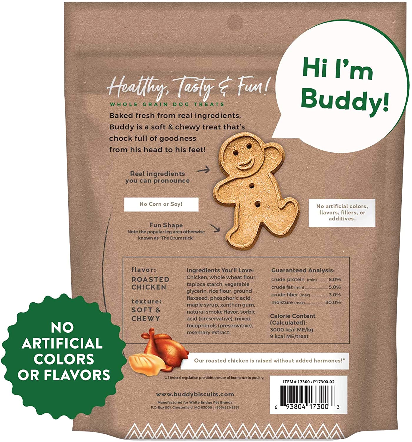 3-5.jpg Buddy Biscuits Grain Free Chewy Treats with Roasted Chicken - 5 oz. - Image 1