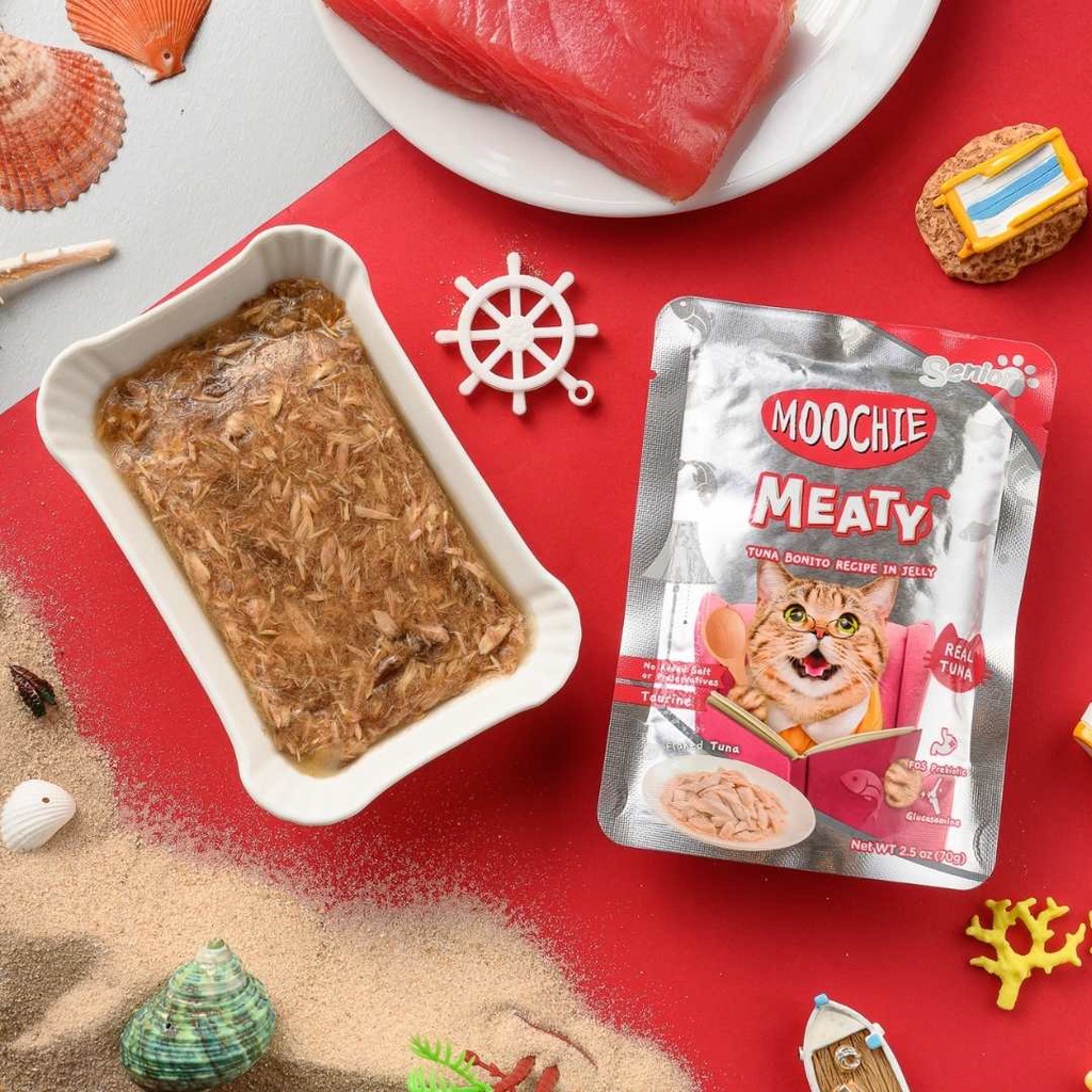 3.jpg Moochie Cat Food Tuna & Bonito Recipe in Jelly Pouch 70g - Image 1