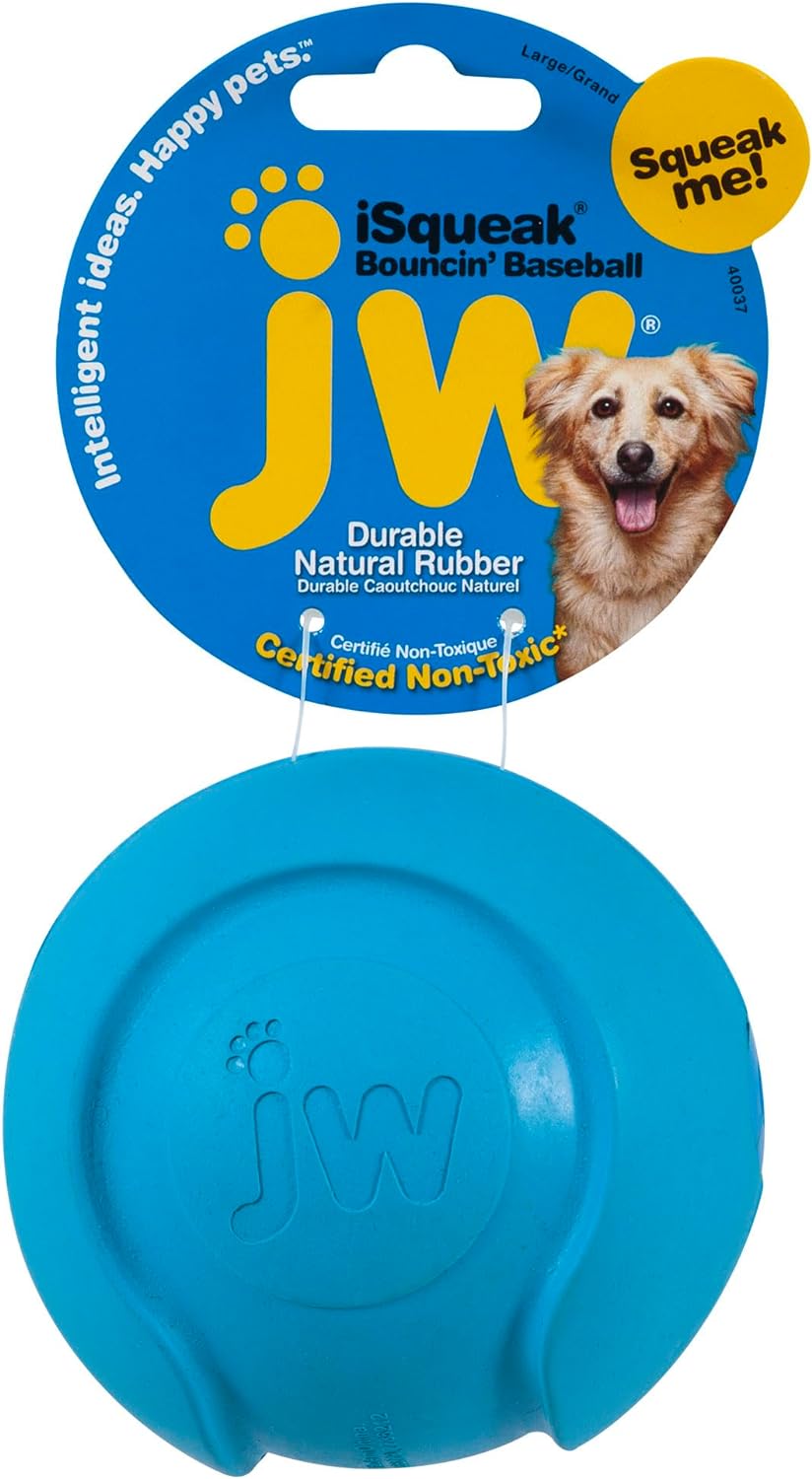 4-1.jpg Jw Isqueak Bouncin Baseball Large - Mulitcolor - 1pc - Image 1