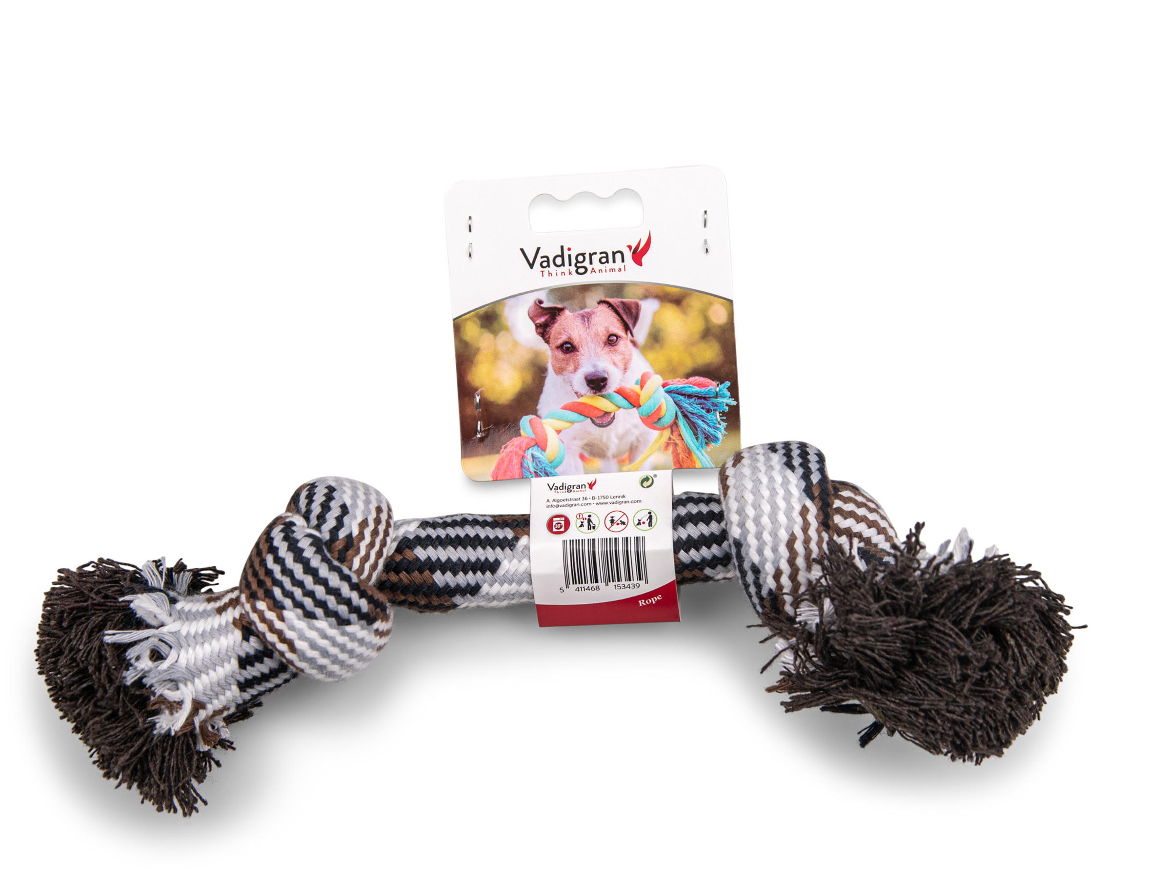 4-9.jpg Vadigran Cotton rope 2 knots brown 125g 28cm - Image 1