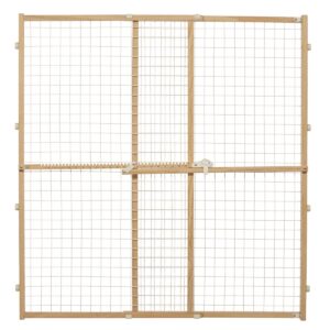 Wood and Wire Mesh Pet Gate