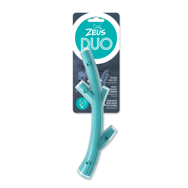 Zeus Duo Ball - Stick 23cm Turq. Chicken Scent