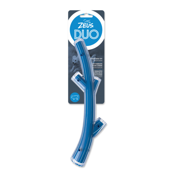 Zeus Duo Ball - Stick, 30cm, Blue, Bacon Scent