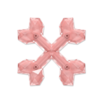 Zeus Duo Ball - Cross, 15cm, Coral, Chicken Scent