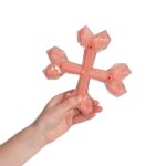 Zeus Duo Ball - Cross, 15cm, Coral, Chicken Scent