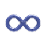 Zeus Duo Ball - Figure-8 Tug, 20cm, Purple,Bacon Scent