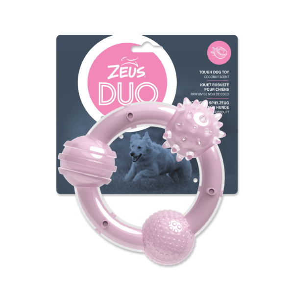 Zeus Duo Ball - Tri-Ring, 15cm, Lilac, Coconut Scent