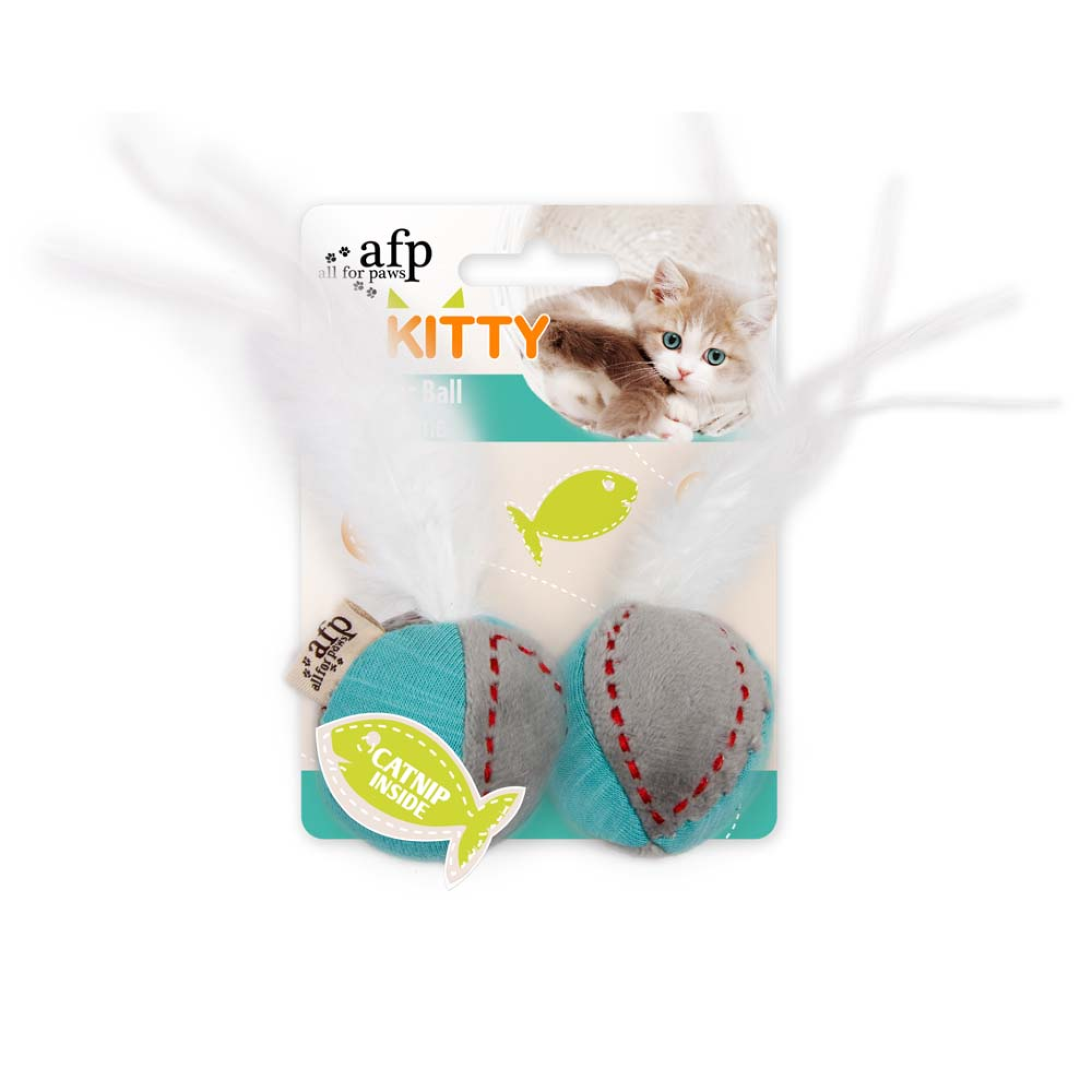 Kitty Feather Ball Turquoise Kitty Feather Ball Turquoise