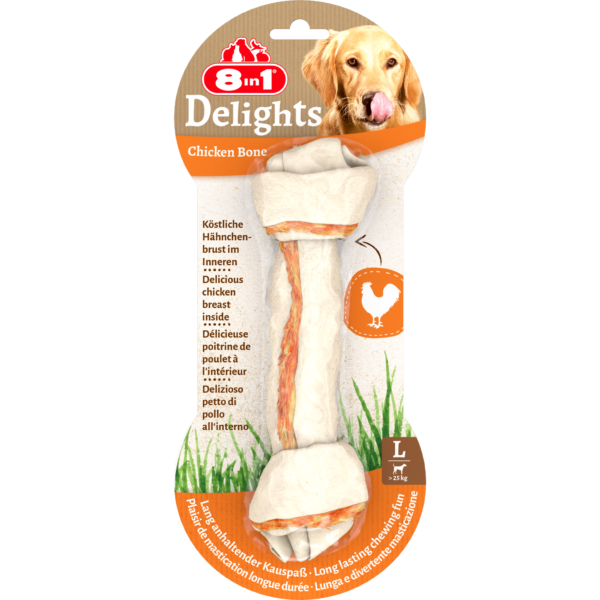 8in1 Delights Chicken Bones - L 85 g