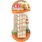 8in1 Delights Chicken Rings 119 g - Twisted Sticks 55 g