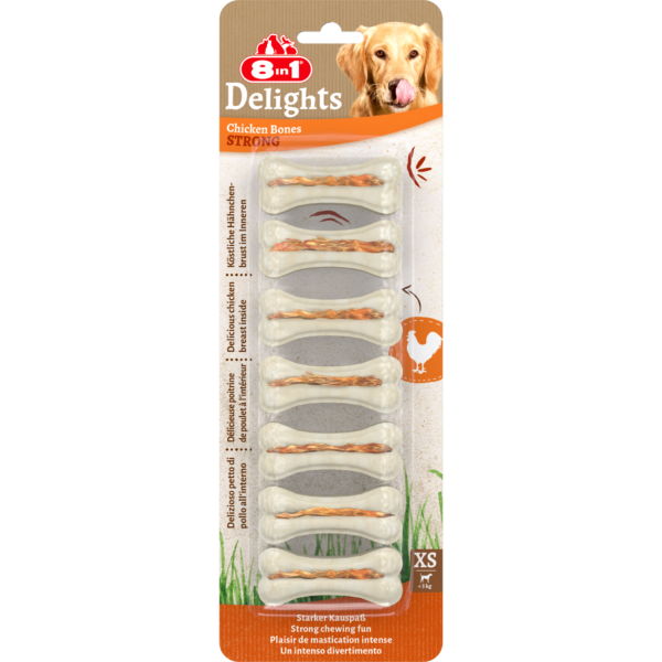 8in1 Delights Chicken Bones - Strong XS 7 pcs 140 g