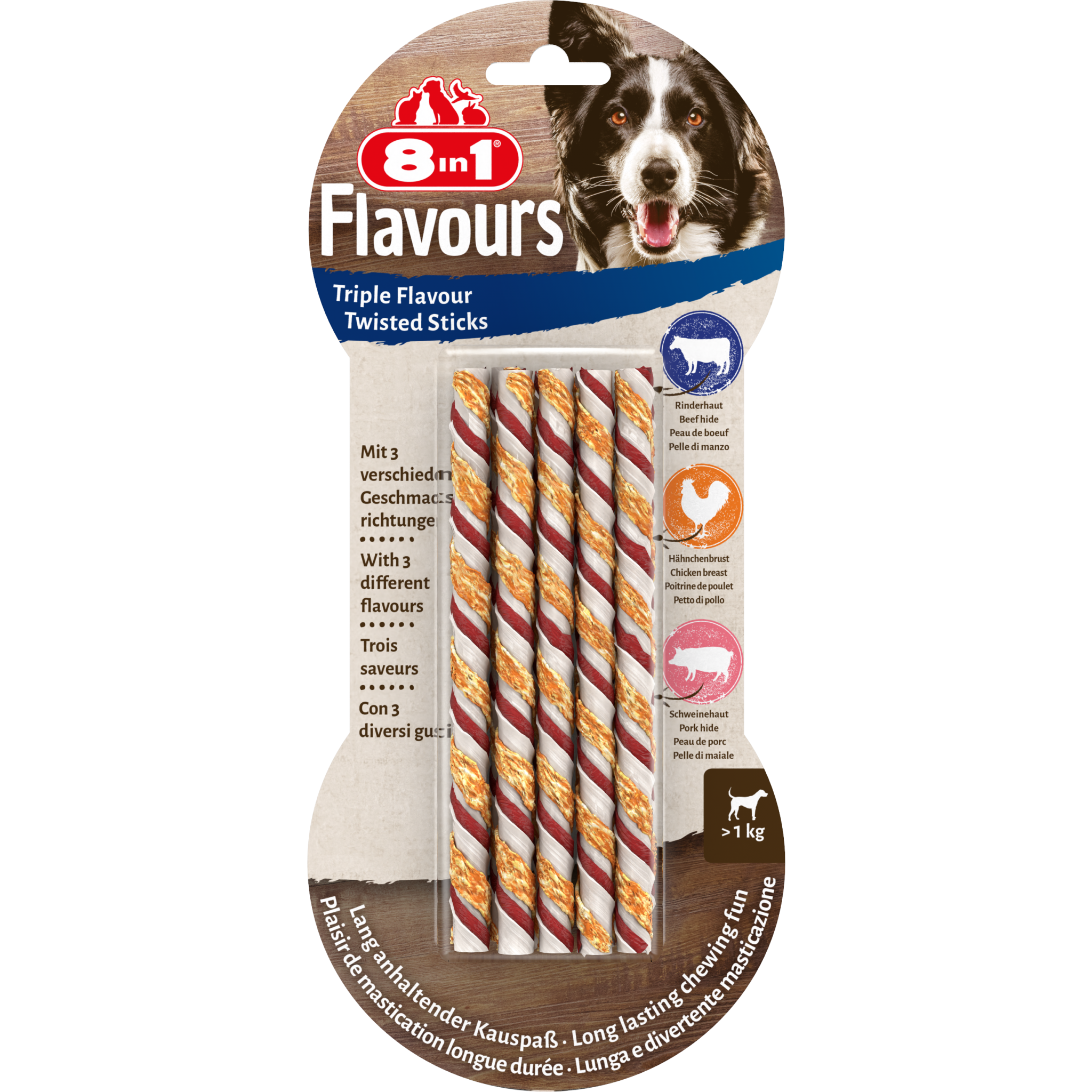 48348.png 8in1 Triple Flavour Twisted Sticks 10pcs, 70 g - Image 1