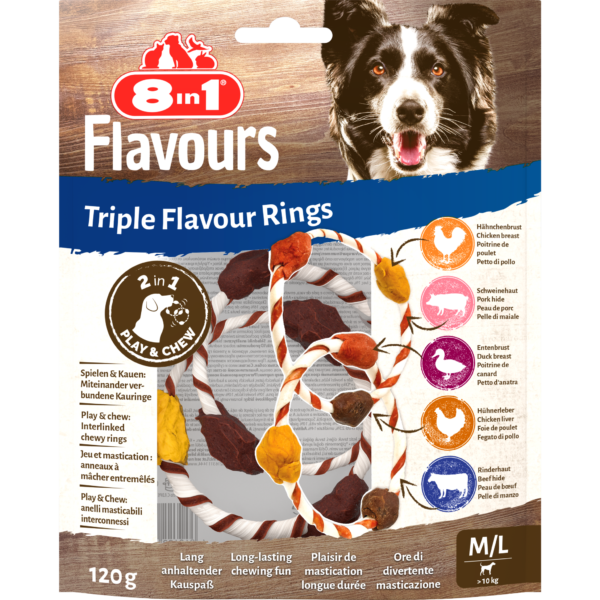 8in1 Triple Flavour Rings M/L, 120 g