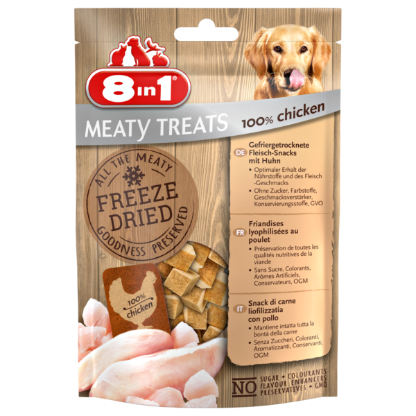 8in1 Meaty Treats Freeze Dried Chicken & Carrots 50 g - Chicken 50 g