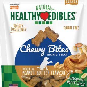 Nylabone Healthy Edibles Chewy Bites Peanut Butter Flavor 6 oz