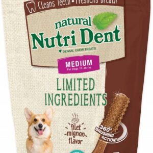 Nylabone Nutri Dent Filet Mignon 7 Count Pouch Medium