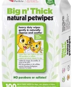 Petkin Big N' Thick Natural Petwipes 100ct