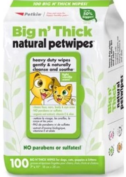5-7.jpg Petkin Big N' Thick Natural Petwipes 100ct - Image 1