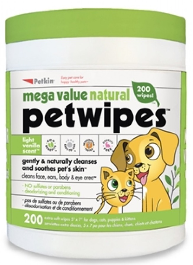 5-9.jpg Petkin Extra Mega Valu Natural Petwipes 200ct - Image 1