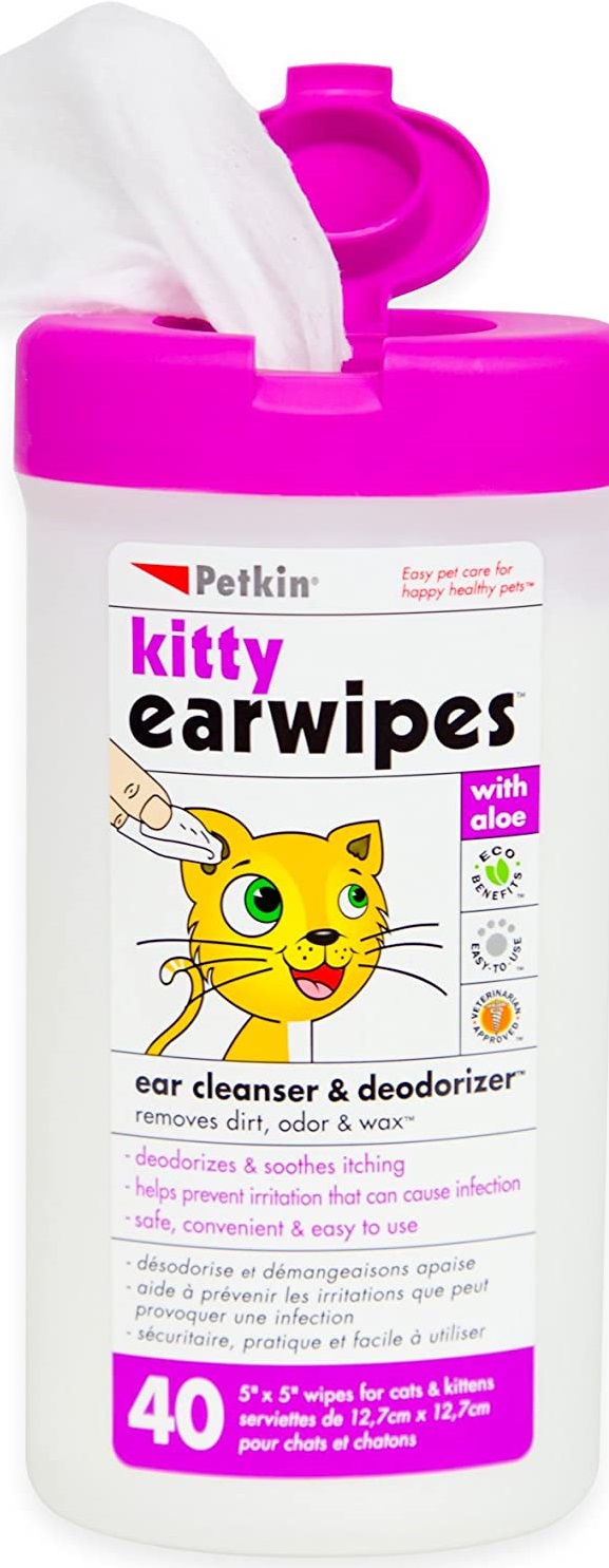 6-13.jpg Petkin Kitty Ear Wipes (1Box 6pcs) - Image 1