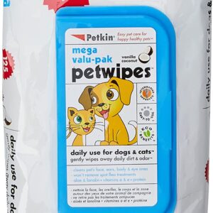 FEW LEFT: Petkin PetWipes Mega Value-Pak 125ct